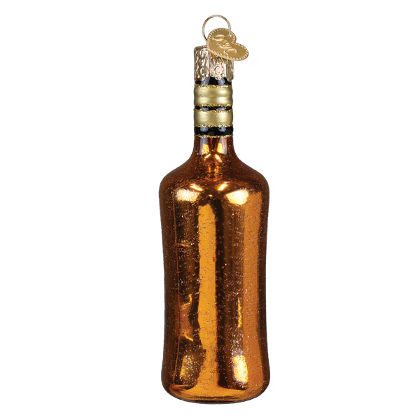 Caribou Rum Bottle Glass Ornament