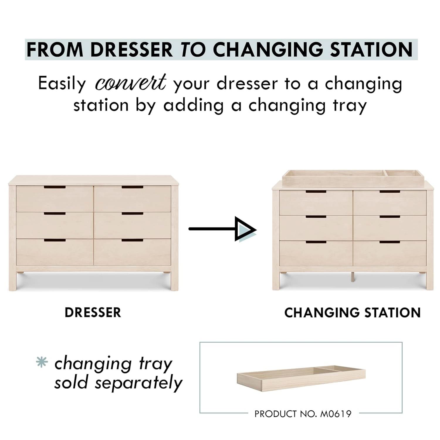 Carters Colby 6 Drawer Dresser For Nursery Solid Pinewood