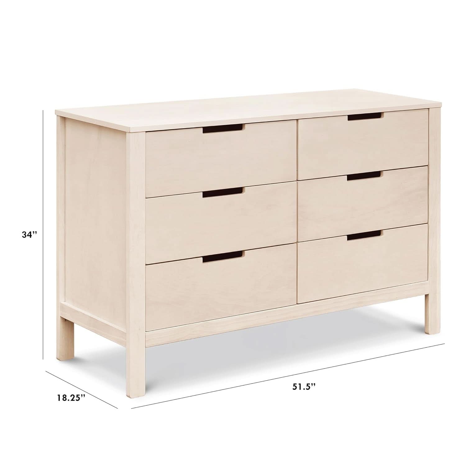 Carters Colby 6 Drawer Dresser For Nursery Solid Pinewood