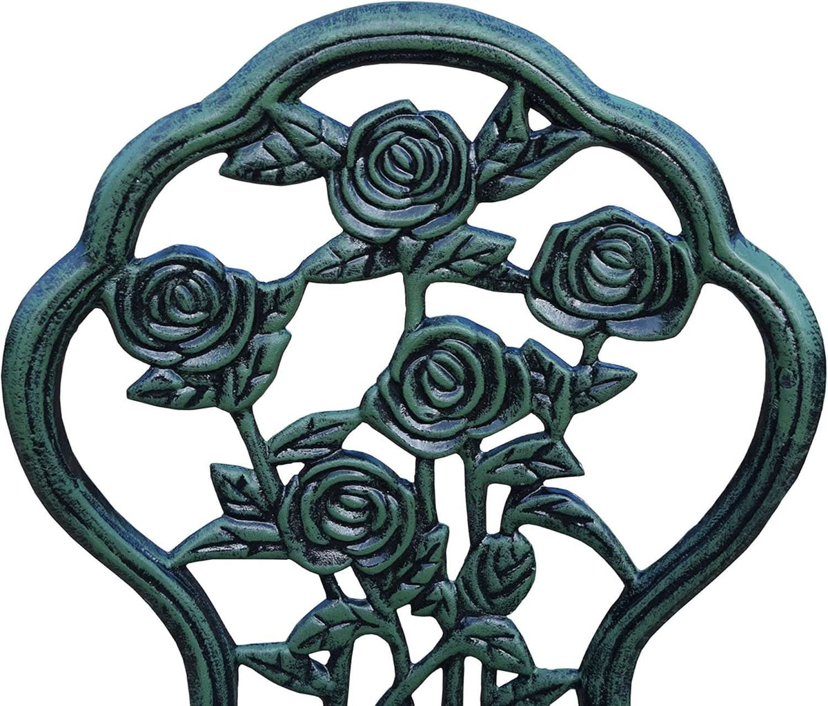 Cast Aluminum Conversation Set Antique Green Patio