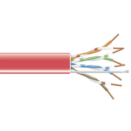 Cat5E 350-Mhz Solid Ethernet Bulk Cable - Unshielded (Utp), Cmp Plenum, Red, 100