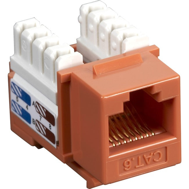 Cat6 Keystone Jack - Unshielded, Rj45, Orange