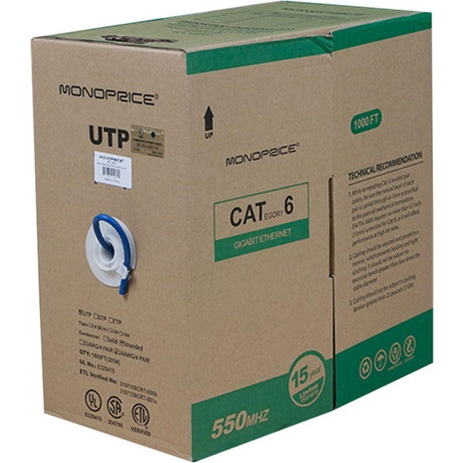Cat6 Utp Stranded (Cm) 1000Ft - Blue