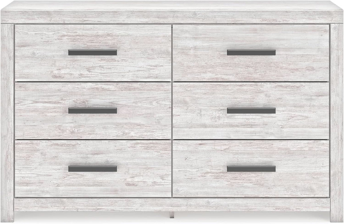 Cayboni Vintage 6 Drawer Dresser With Safety Stop White