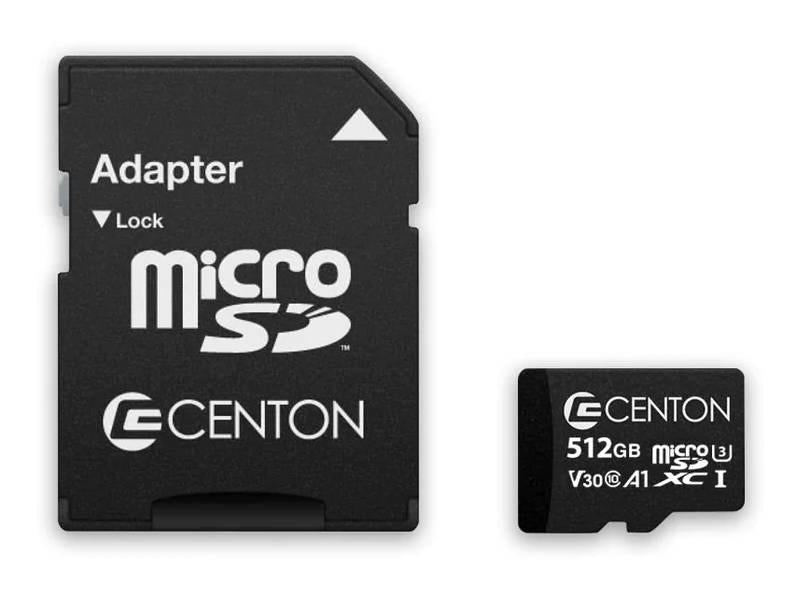 Centon 512GB MicroSDXC UHS-I Class U3 Card for Pro Media