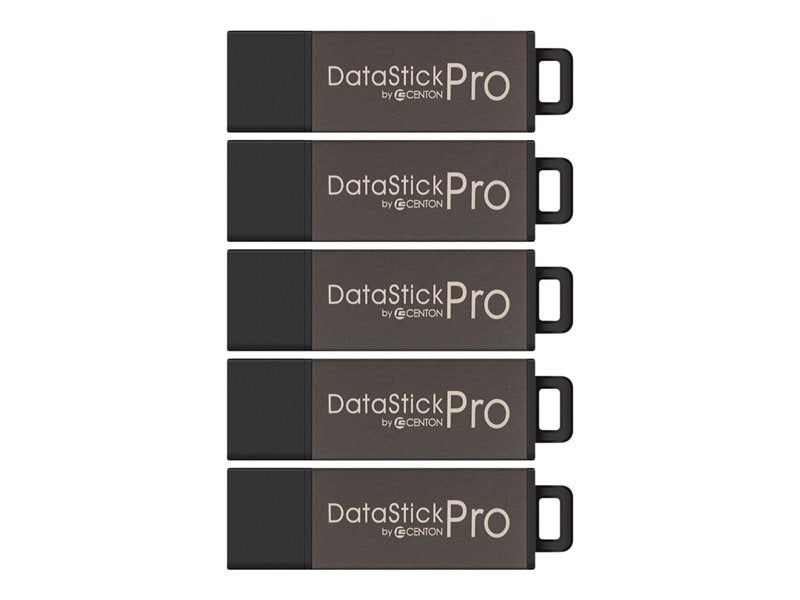 Centon 64GB USB 2.0 DataStick Pro 5-Pack Grey – Reliable Storage