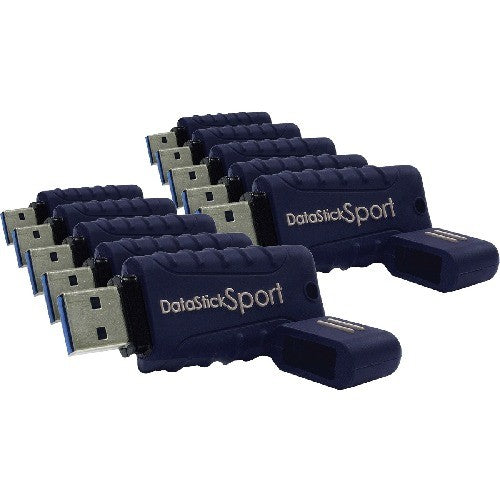Centon 64GB USB 3.0 Datastick Sport 10-Pack Blue Bulk Storage