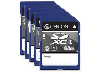 Centon MP Essential 64GB SDXC UHS1 Card 5-Pack Bulk for Pros