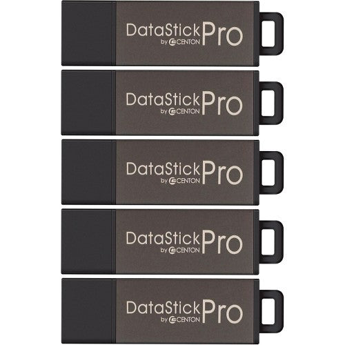 Centon USB 2.0 Datastick Pro 4GB 5-Pack Bulk Grey – Reliable Storage for Teams