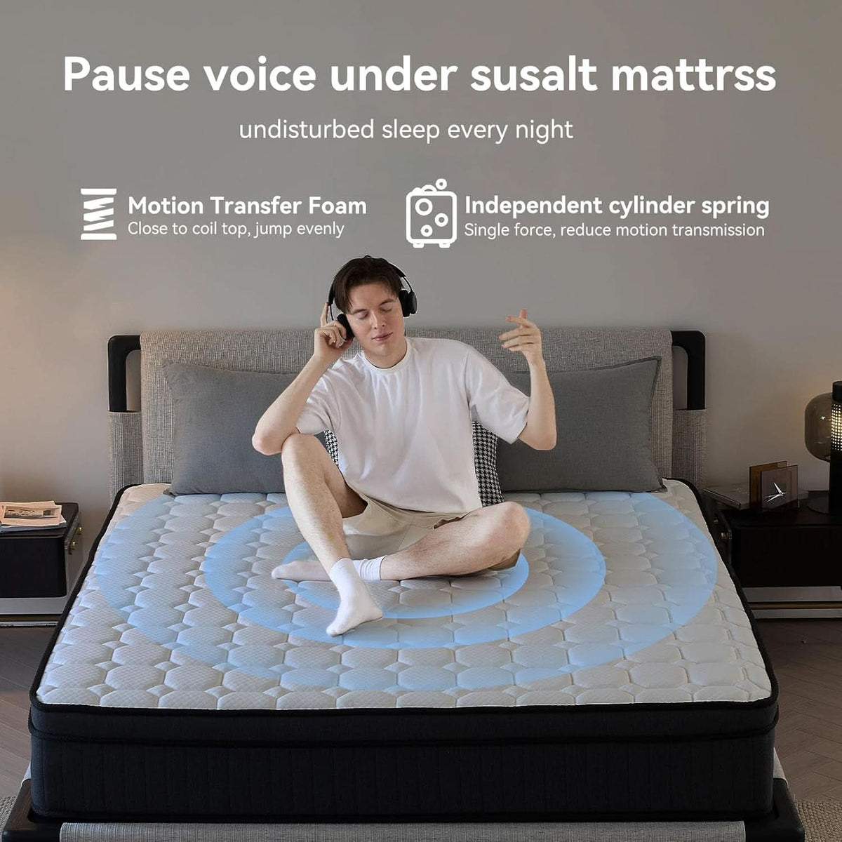 CertiPUR-US Certified 10 Inch Queen Hybrid Memory Foam Mattress