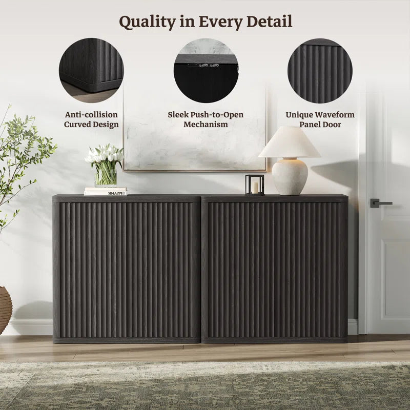 Cesiro 34.6 Inch Buffet Sideboard With Adjustable Shelves