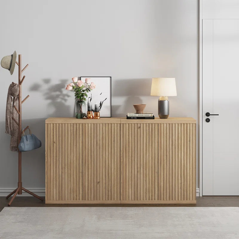 Cesiro Accent Cabinet With Adjustable Shelves Fluted Doors