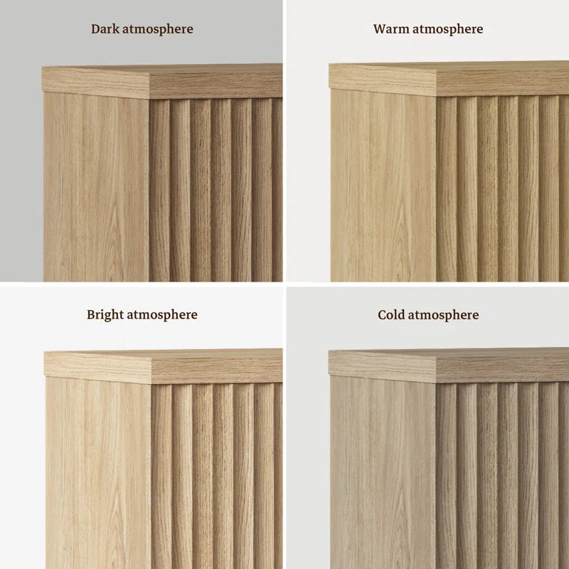 Cesiro Accent Cabinet With Adjustable Shelves Fluted Doors