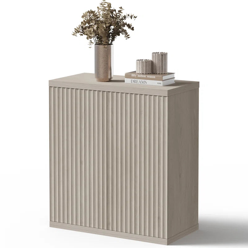 Cesiro Accent Cabinet With Adjustable Shelves Fluted Doors