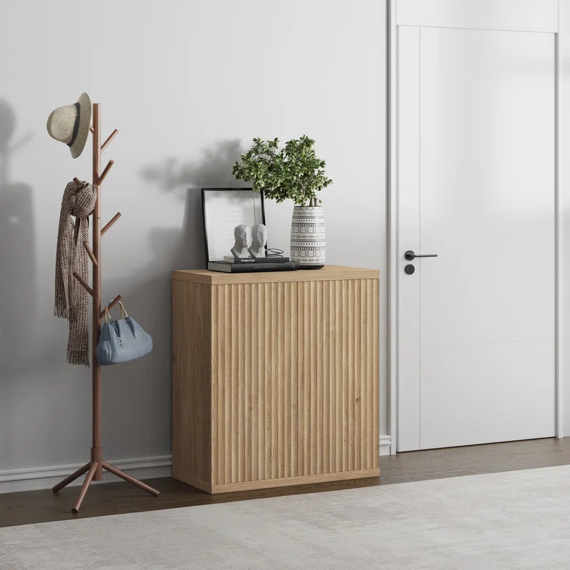 Cesiro Accent Cabinet With Adjustable Shelves Fluted Doors