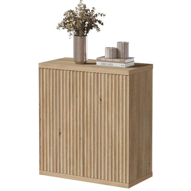 Cesiro Accent Cabinet With Adjustable Shelves Fluted Doors