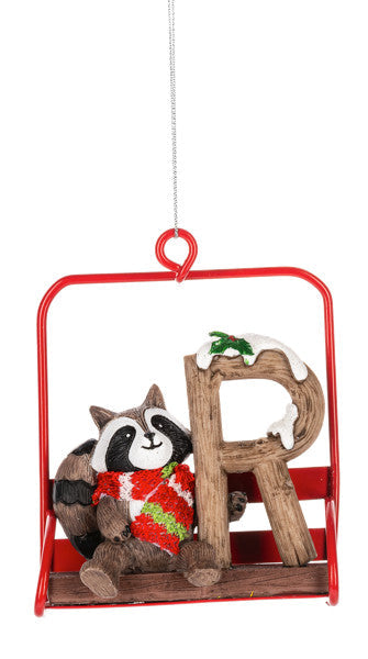 Chairlift Critter Ornament - Letter