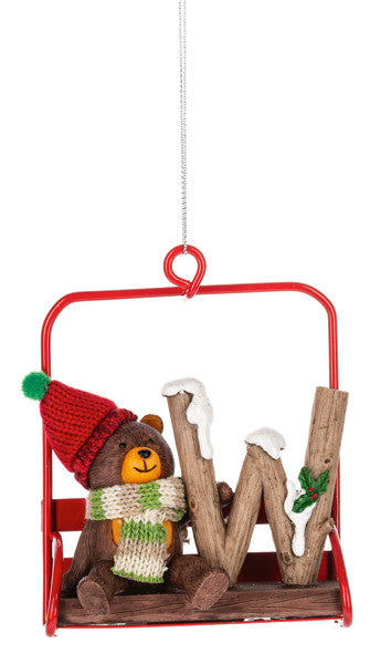 Chairlift Critter Ornament - Letter