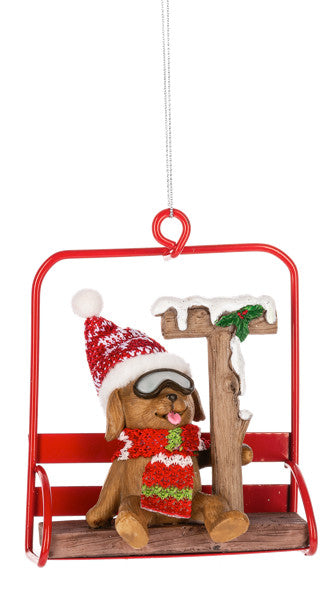 Chairlift Critter Ornament - Letter