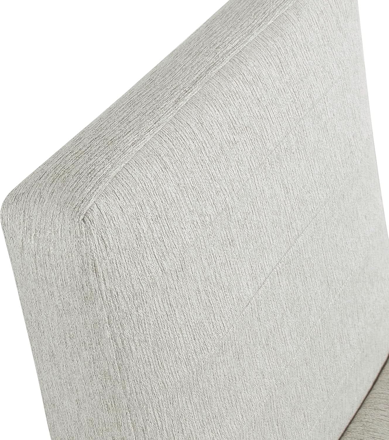 Channeled Metal Dining Chair With Gray Woven Finish