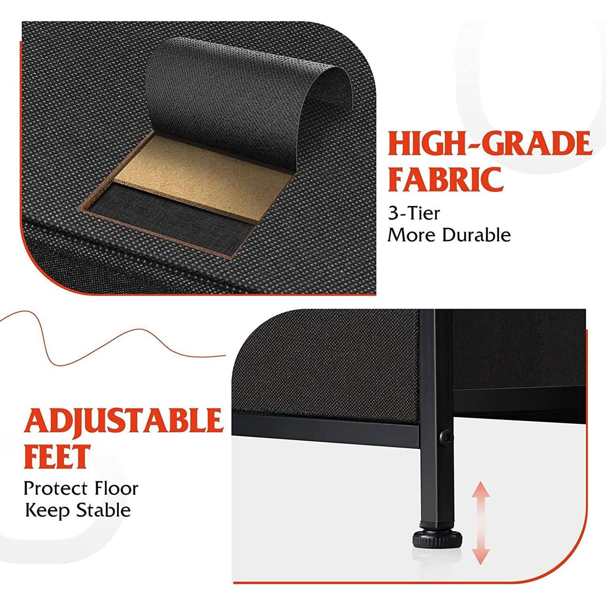 Charcoal Black 9 Drawer Dresser For Bedroom Storage