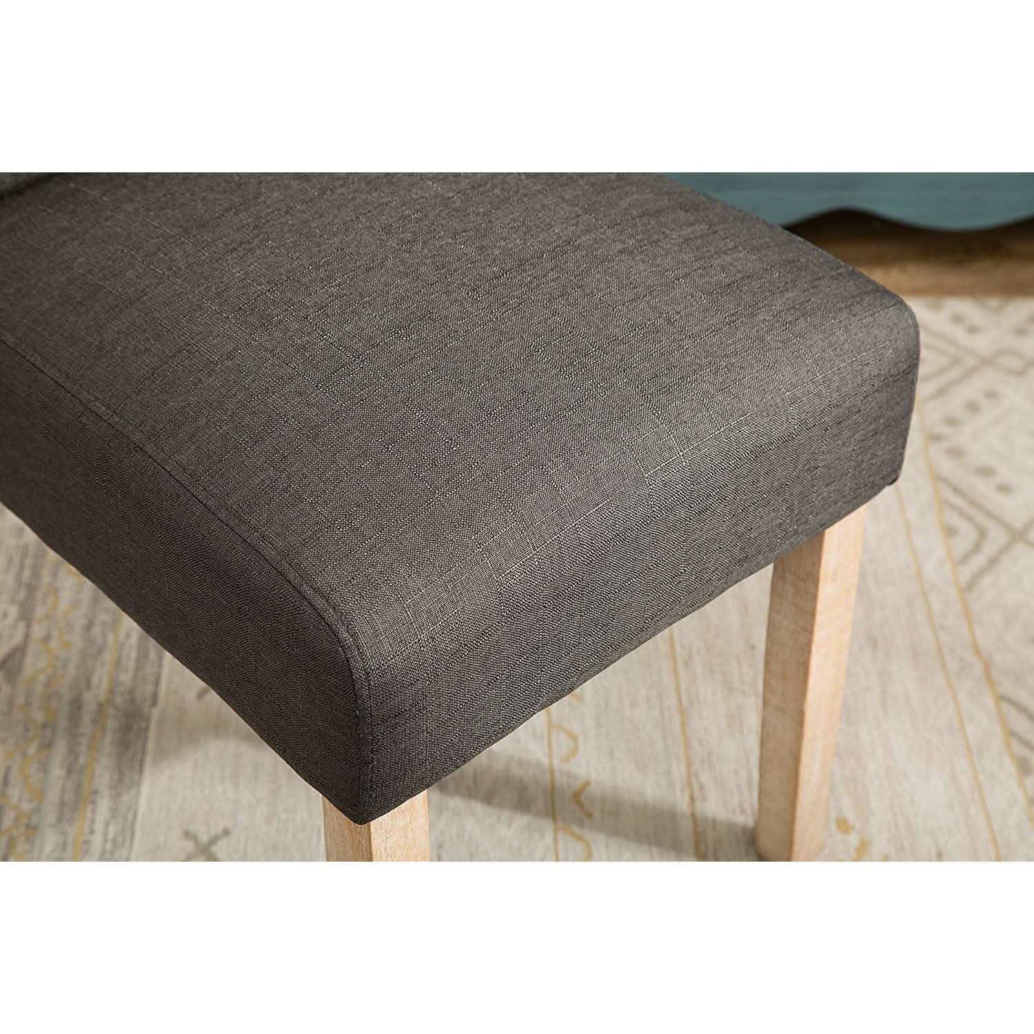 Charcoal Tufted Parsons Dining Chair Modern Style Elegant