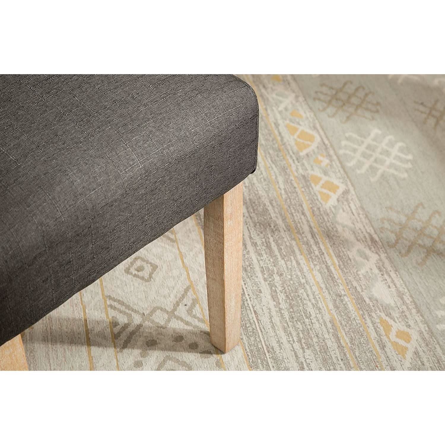 Charcoal Tufted Parsons Dining Chair Modern Style Elegant
