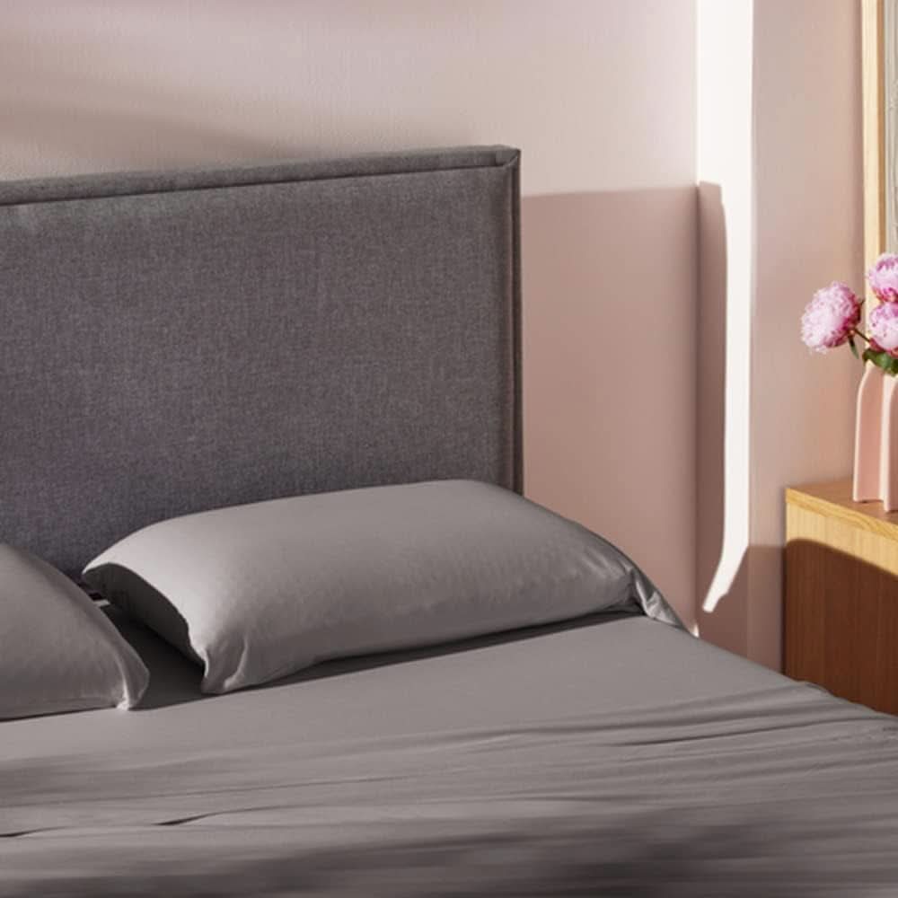 Charcoal Upholstered King Size Bed Frame with Legs