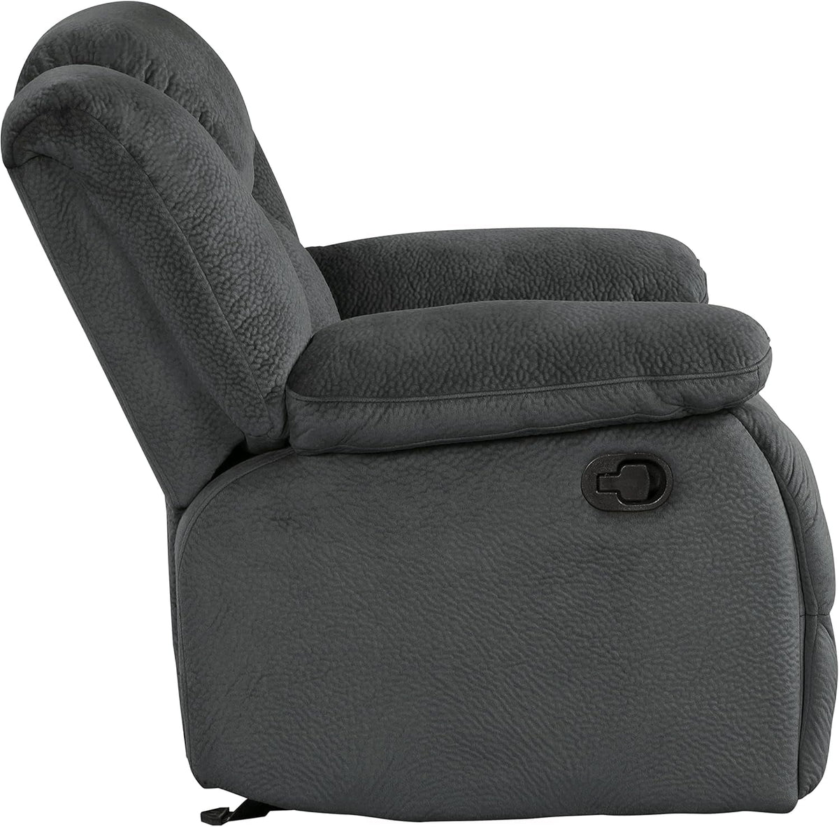 Charcoal Wall Hugger Manual Reclining 3 Seat Sofa 90 Inch