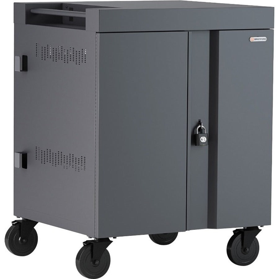 Charging Cart Device Storage - Cube Cart TVC36PAC AC Power Cable Management | TecISoft TVC36PAC-MUS