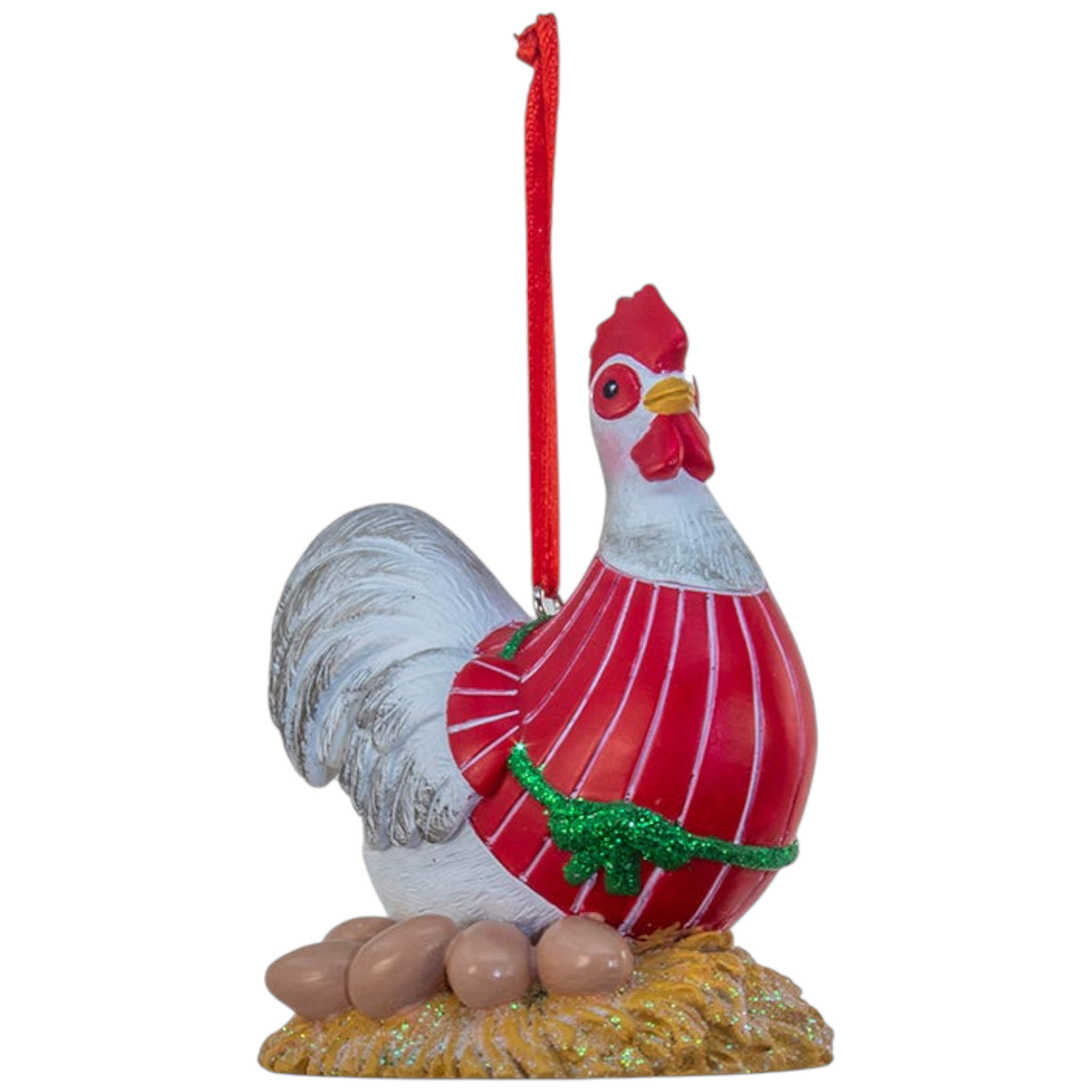 Charming Hen on Nest Ornament