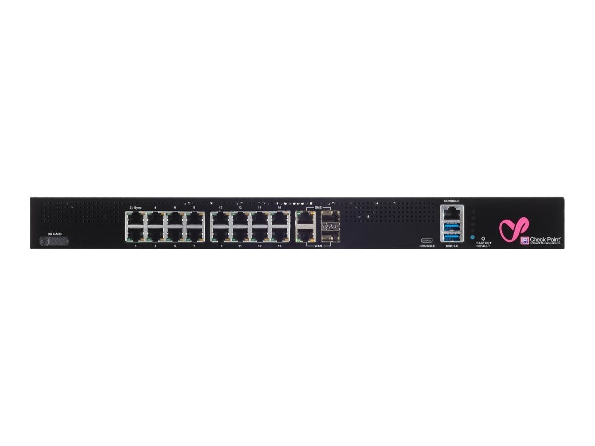 Check Point Quantum Spark 1600 - Security appliance - with 1 Year SandBlast (SNBT) Security Subscription Package and 5 Years CPAP-SG1600-SNBT-SS-PREMPRO-5Y