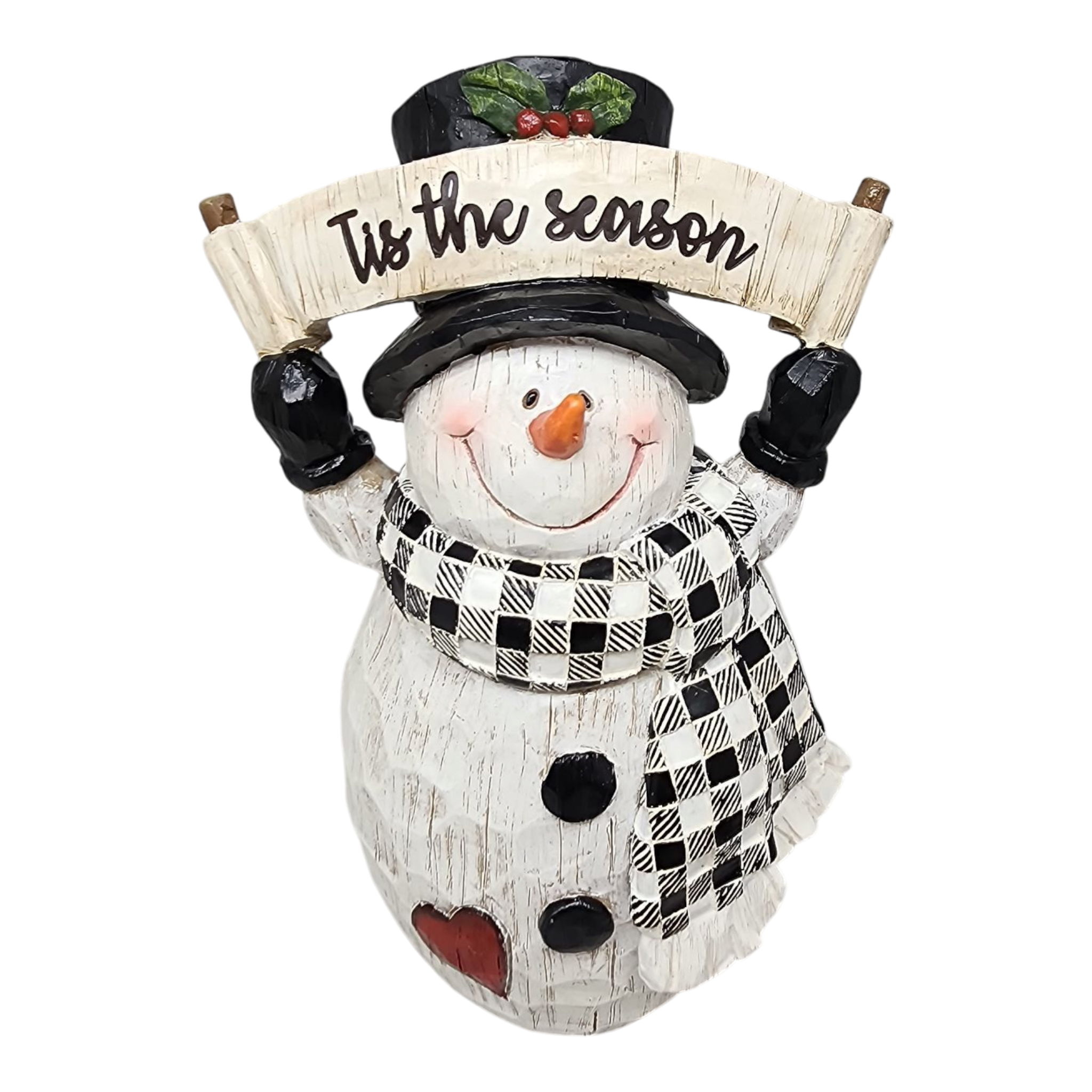 Cheerful Snowman Figurine -
