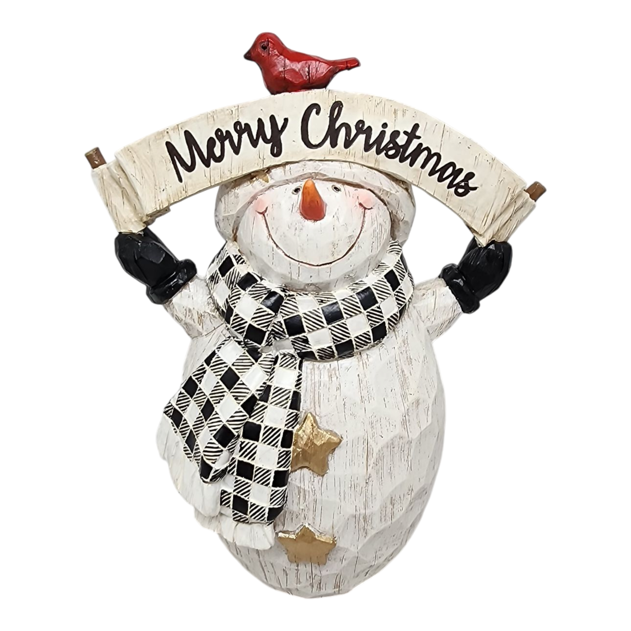 Cheerful Snowman Figurine -