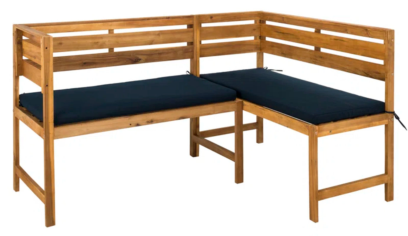 Chic Balcony Two Piece Sectional Set Navy Cushions Outdoor Furniture