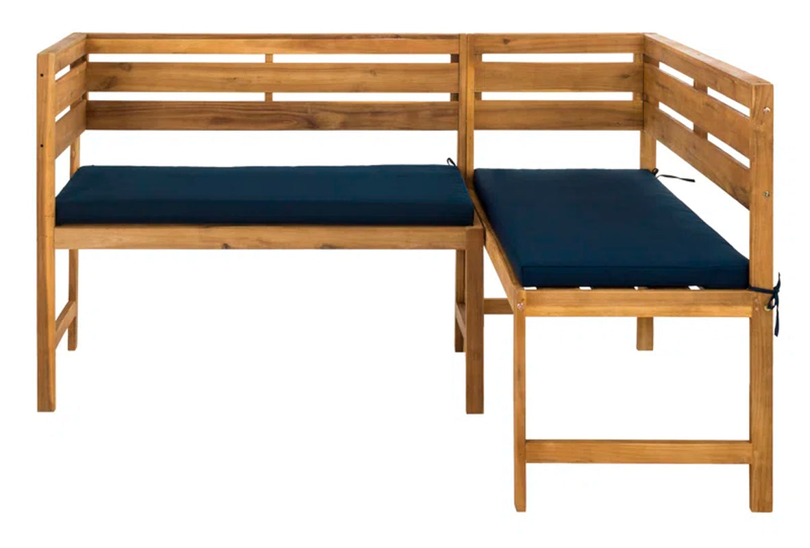 Chic Balcony Two Piece Sectional Set Navy Cushions Outdoor Furniture