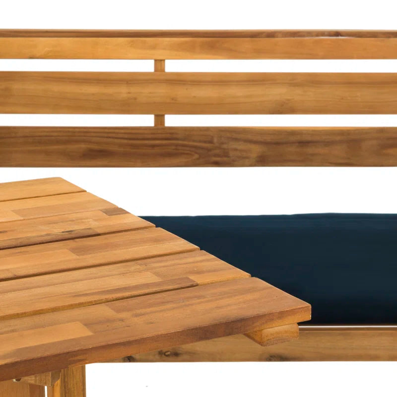 Chic Balcony Two Piece Sectional Set Navy Cushions Outdoor Furniture