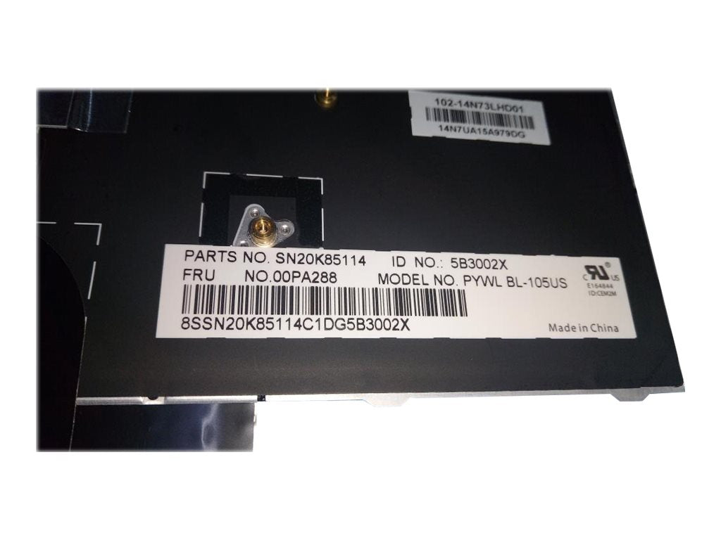 Chicony - Notebook replacement keyboard - with Trackpoint - backlit - QWERTY - US - FRU, CRU - Tier 2 - for ThinkPad