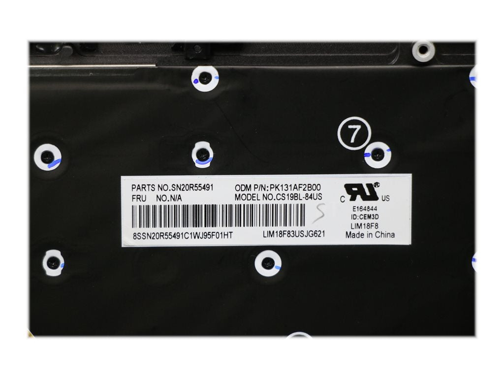 Chicony - Notebook replacement keyboard - with Trackpoint - backlit - QWERTY - US - iron gray - FRU - for ThinkPad X1