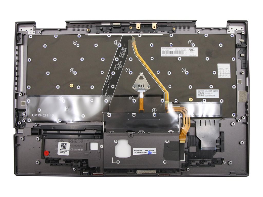 Chicony - Notebook replacement keyboard - with Trackpoint - backlit - QWERTY - US - iron gray - FRU - for ThinkPad X1