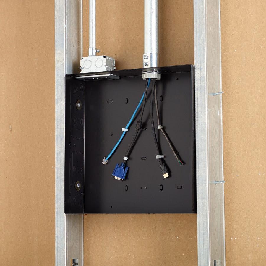 Chief Pac526Fbp6 Mounting Box For Wall Mounting System - Black