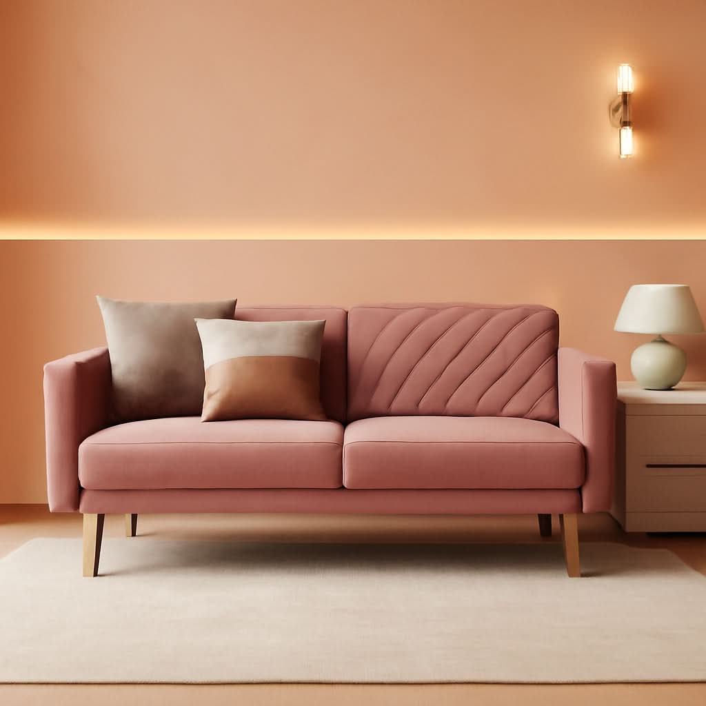 Chloe Futon Sofa Bed With Adjustable Back And Tapered Legs
