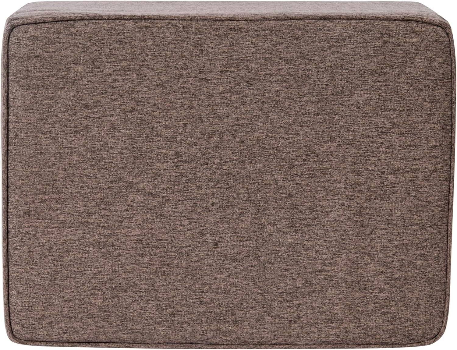 Chocolate Brownstone Storage Ottoman With Hinged Lid