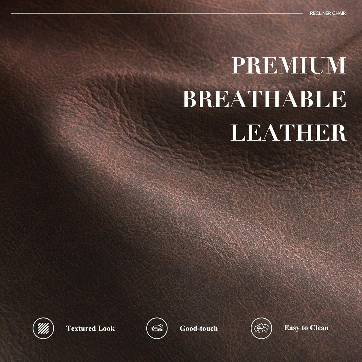 Chocolate Leather Swivel Recliner Chair With Footrest