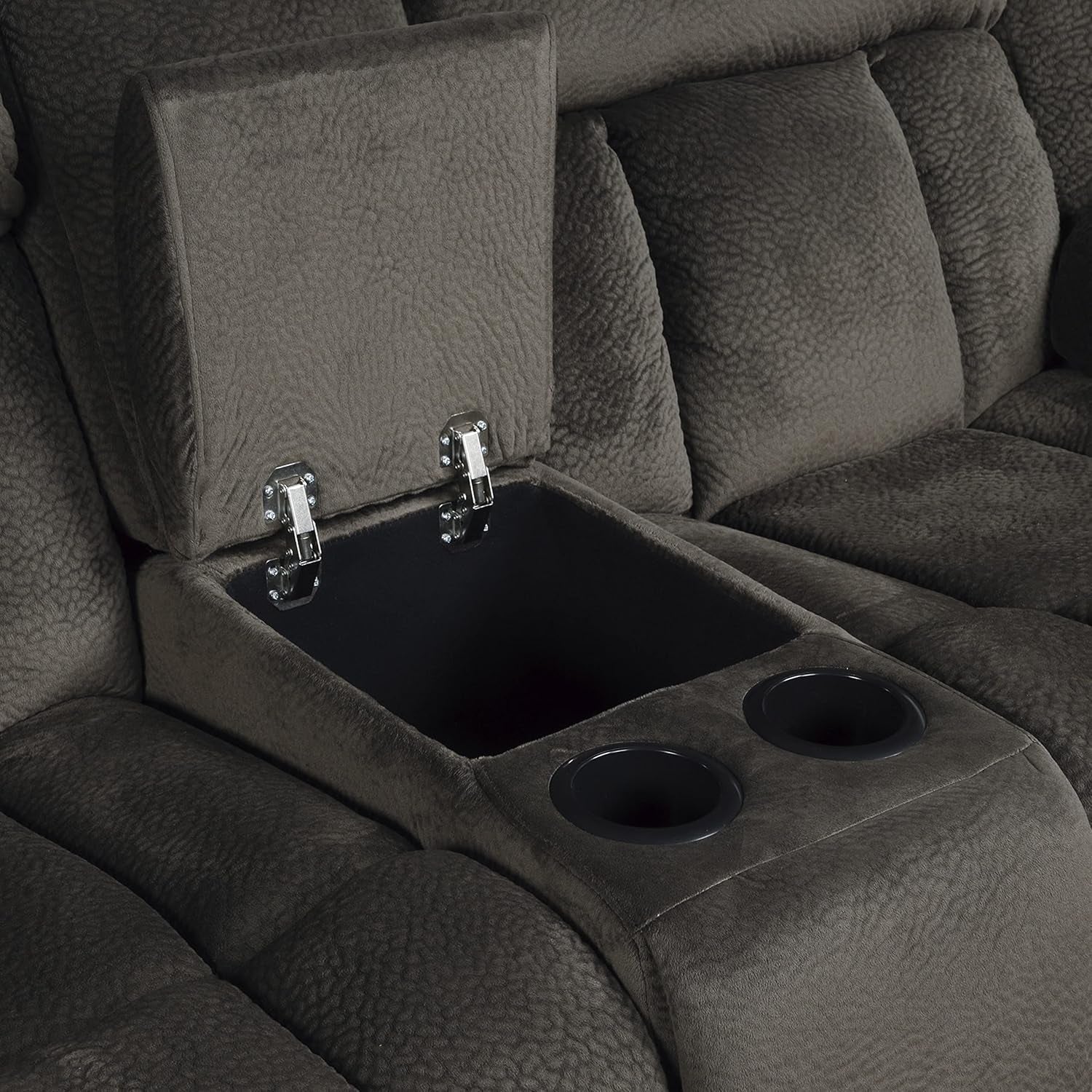 Chocolate Manual Reclining Sofa And Loveseat Set Two Piece
