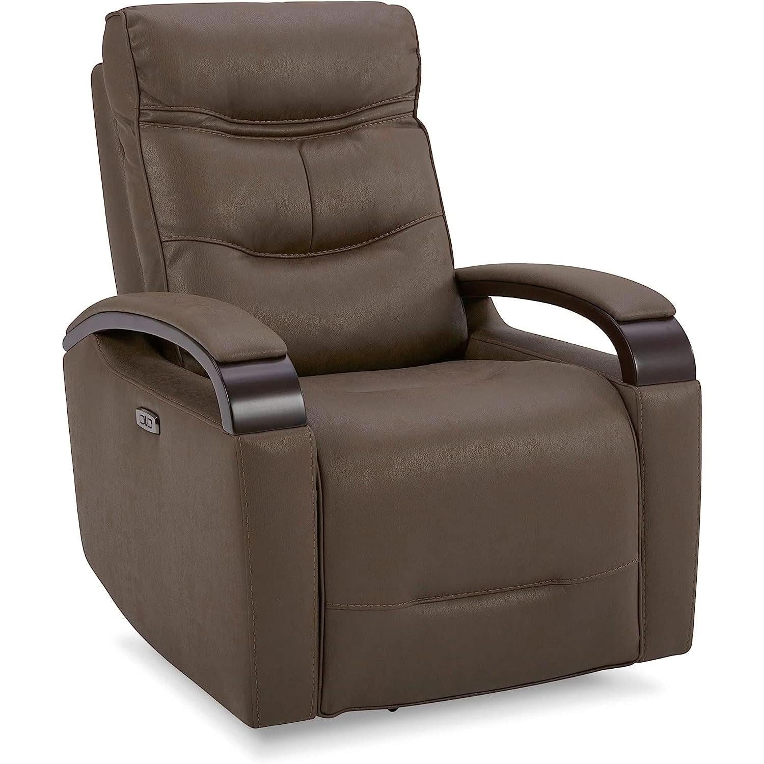 Chocolate Swivel Glider Rocker Recliner With USB Charging