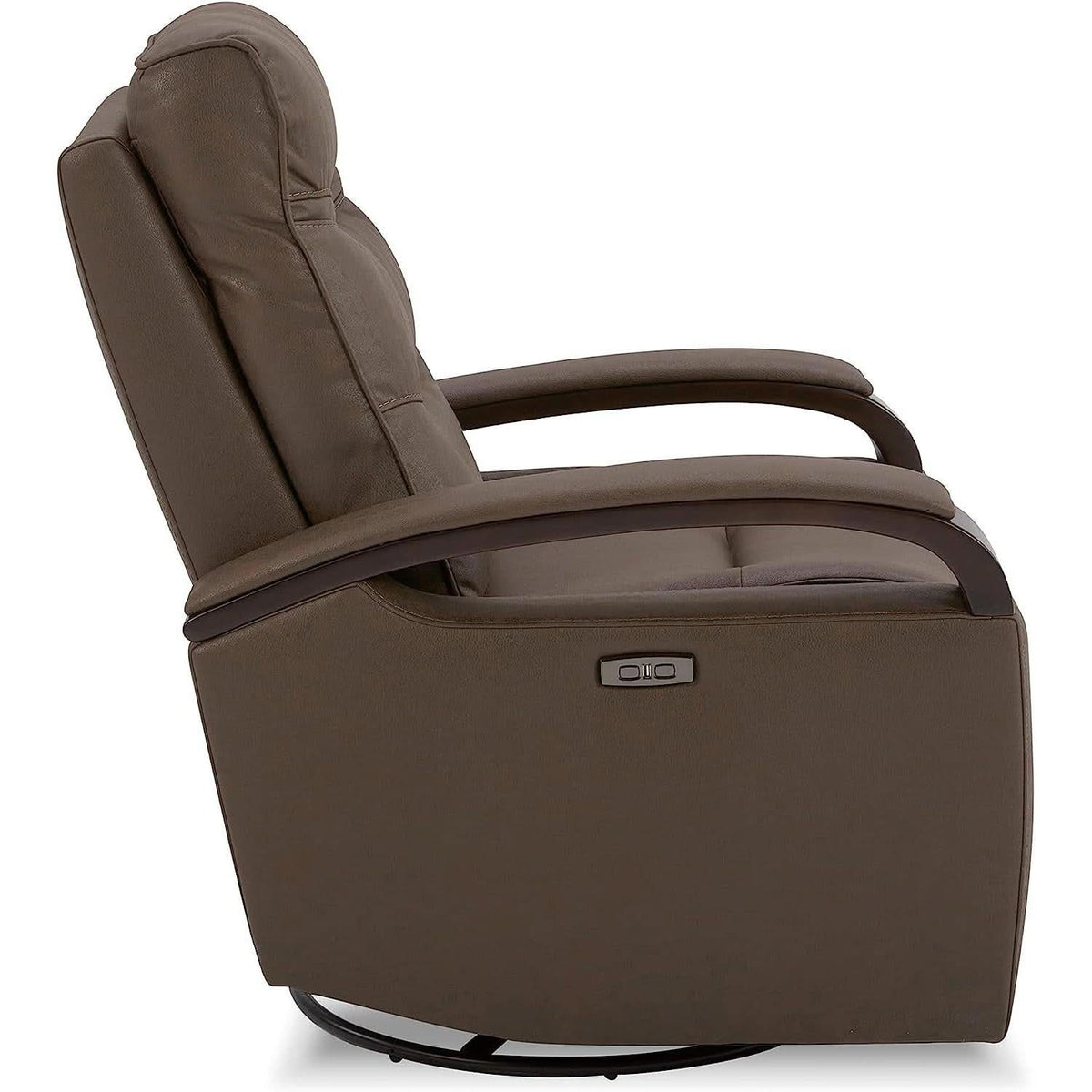 Chocolate Swivel Glider Rocker Recliner With USB Charging