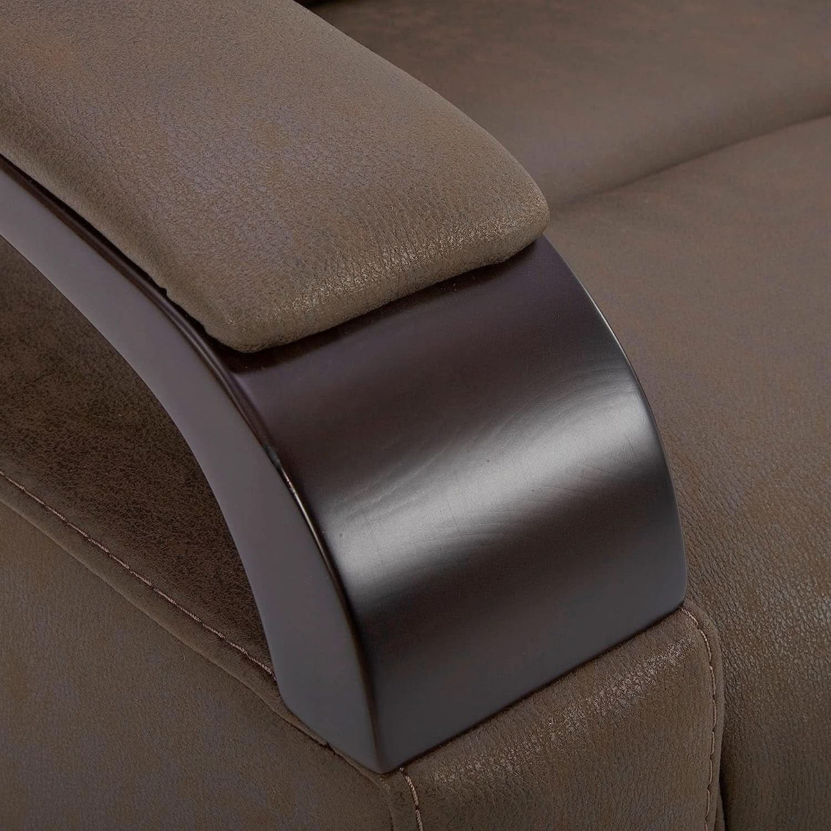 Chocolate Swivel Glider Rocker Recliner With USB Charging