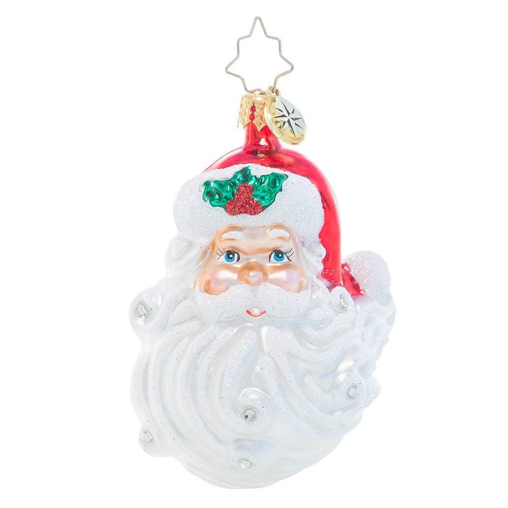 Christopher Radko Little Gem Glass Ornament - Jolly With A Dash Of Holly