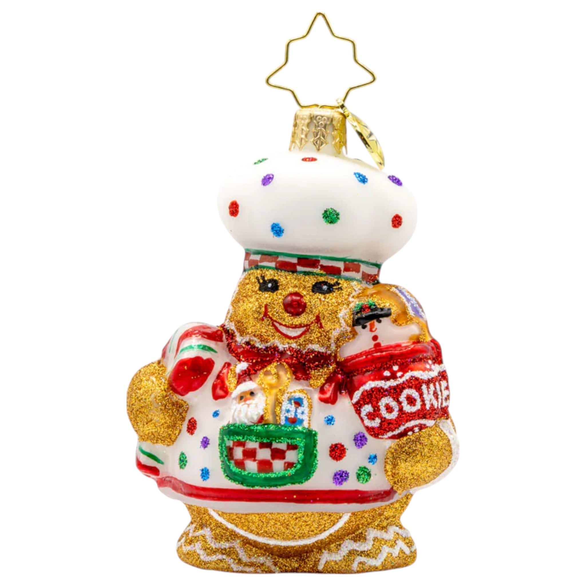 Christopher Radko Little Gem Glass Ornament - Sugary Chef Gem